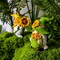 2PCS Sunflower Gnomes Decor,Dynamic Green Wonderland Journey Spring Gnome Swedish Tomte Elf Dwarf Figurines Summer Gnome Indoor Home Decor Gnomes Gifts for Women